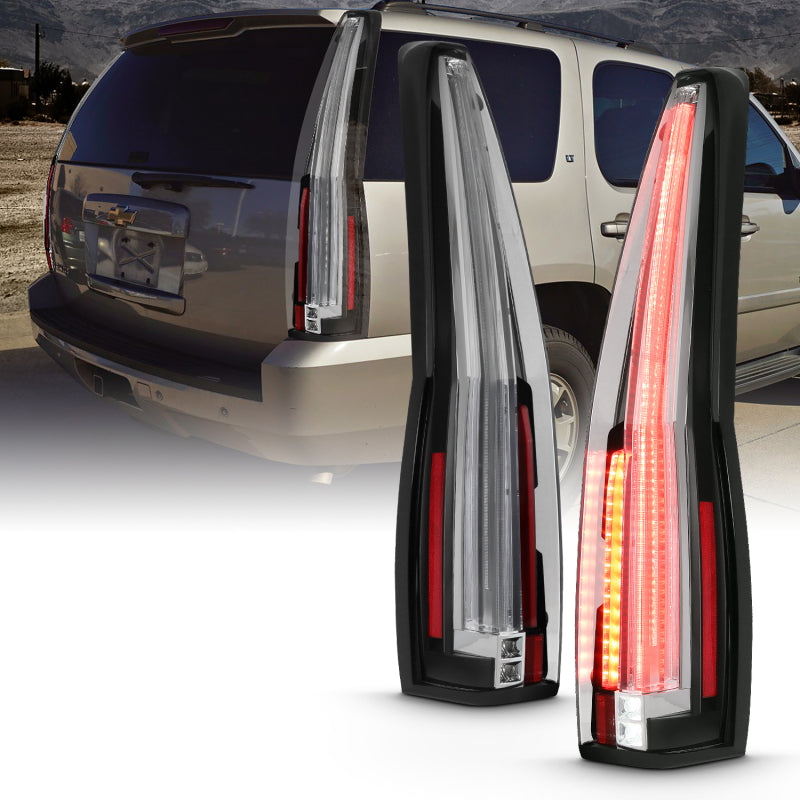 ANZO 2007-2014 Chevrolet Tahoe Led Taillights Red/Clear