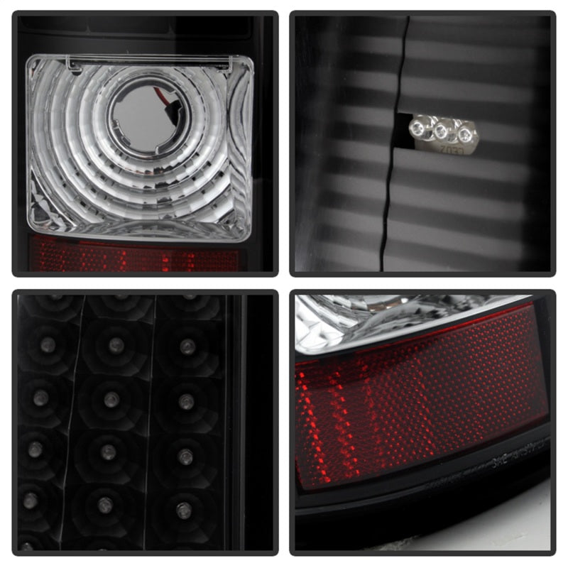 xTune 03-06 Silverado 1500/2500 (Will Not Fit Stepside) LED Tail Lights Black ALT-ON-CS03-LED-BK