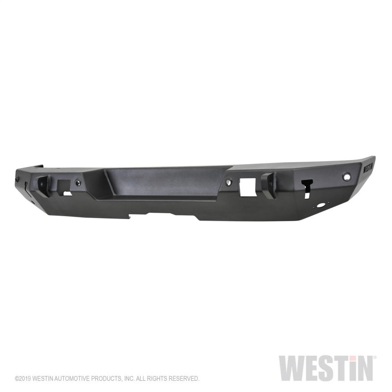 Westin 18-19 Jeep Wrangler JL WJ2 Rear Bumper w/ Sensors (Excl. Wrangler JK) - Textured Black