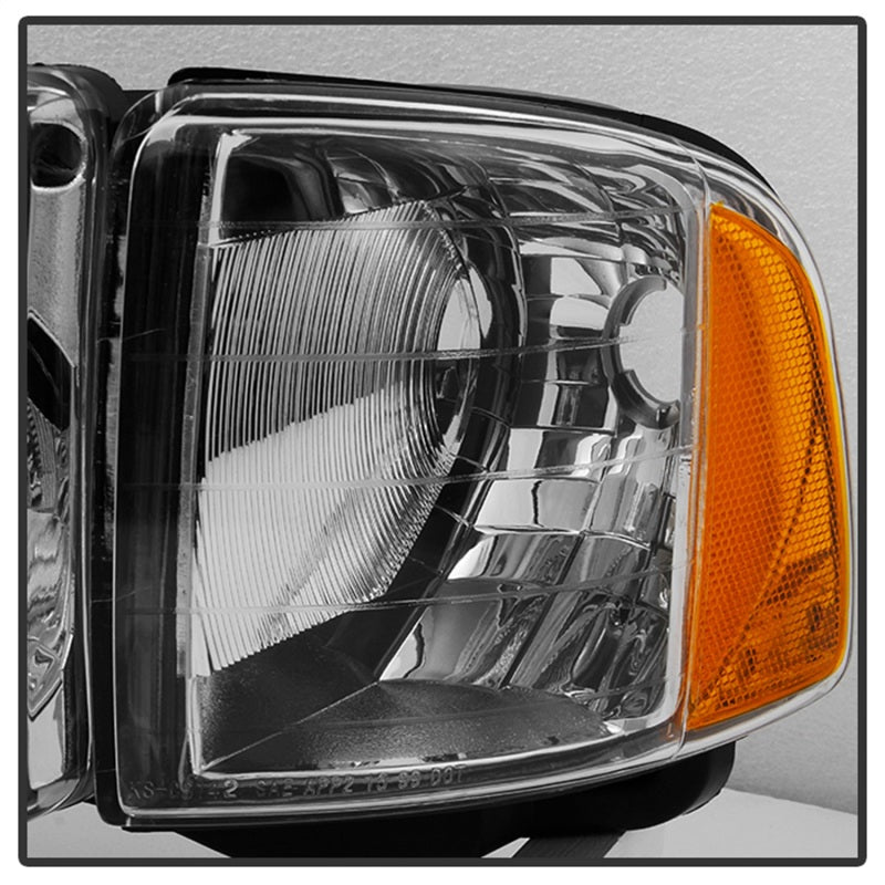 xTune Dodge Ram Sport Model Only 1999-2002 OEM Headlights Chrome HD-JH-DR99-SP-C