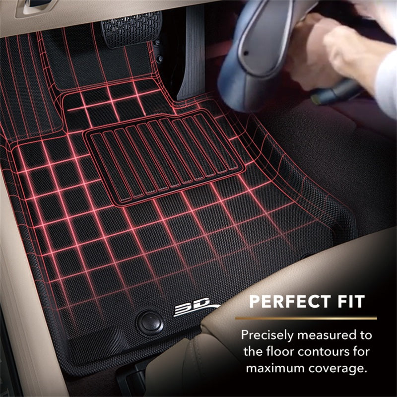 3D MAXpider 13-17 Lexus Ls460 Kagu Floor Mat- Black R1 R2