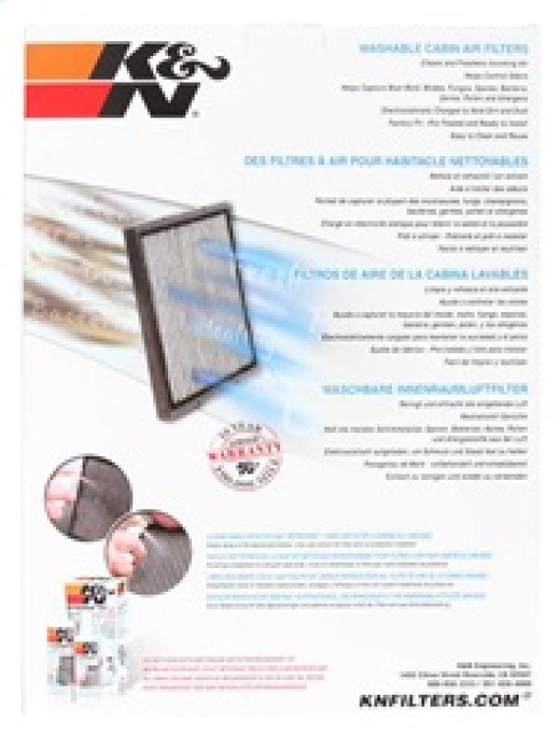 K&N 03-06 Edd AMG 5.5L V8 Cabin Air Filter