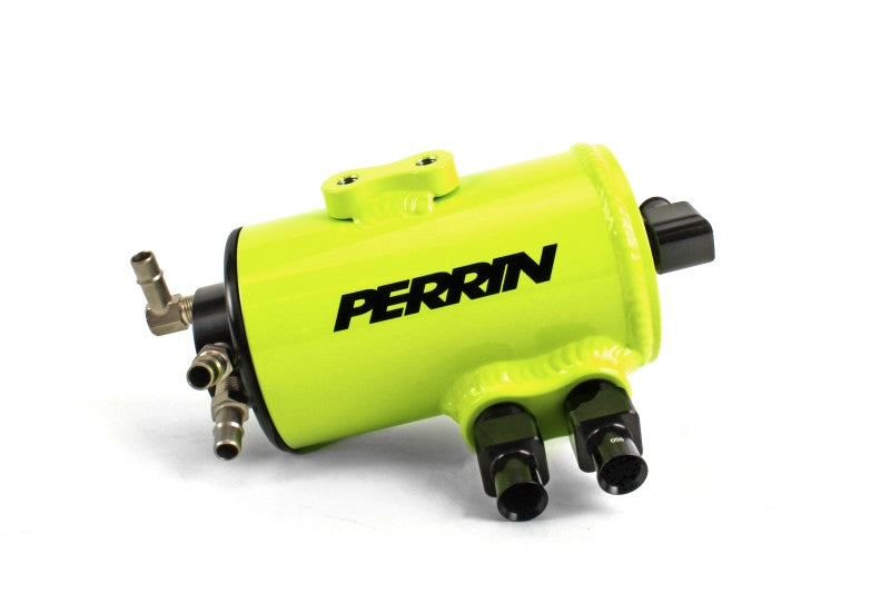 PERRIN 08-14 Subaru WRX / 08-21 STI / 05-09 Legacy GT & Outback XT Air Oil Separator - Neon Yellow