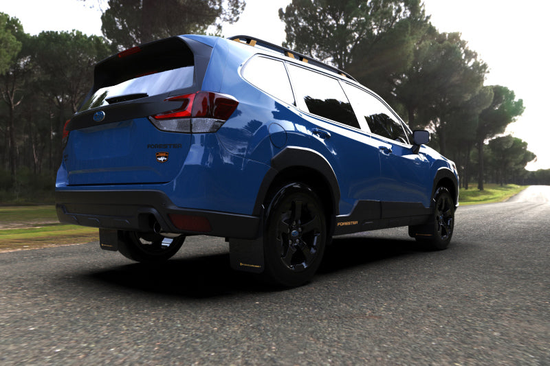 Rally Armor 22-24 Subaru Forester & Wilderness Black UR Mud Flap w/Blue Logo