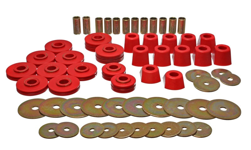 Energy Suspension 67-95 K5 Blazer / 67-70 Denali XL/Suburban/Yukon XL 4WD Red Body (Cab) Mount Set