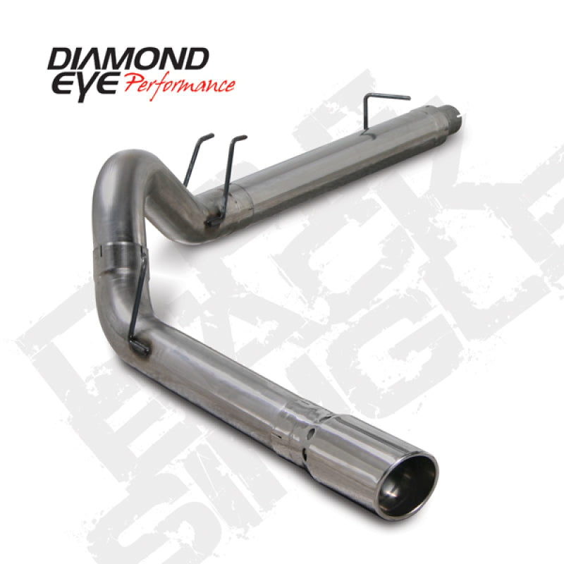 Diamond Eye KIT 5in DPF-BACK Single SS 08-09 6 4L F250-F350 PCKGD BX46X14X14OD EL-PL