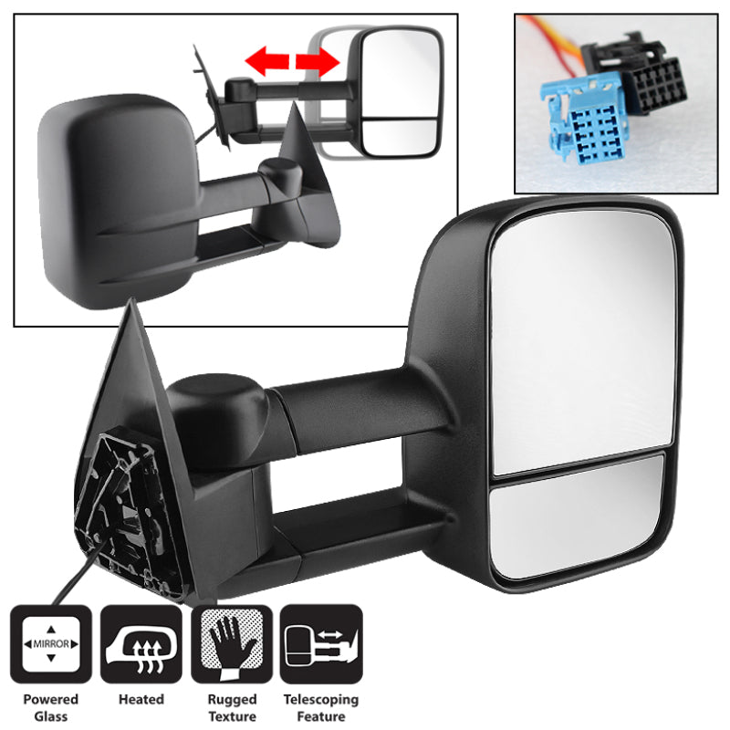 xTune Chevy Silverado 03-06 Manual Extendable Power Heated Adjust Mirror Right MIR-CSIL03-PW-R