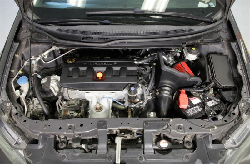 Spectre 12-15 Honda Civic L4-1.8L F/I Air Intake Kit - Polished w/Red Filter