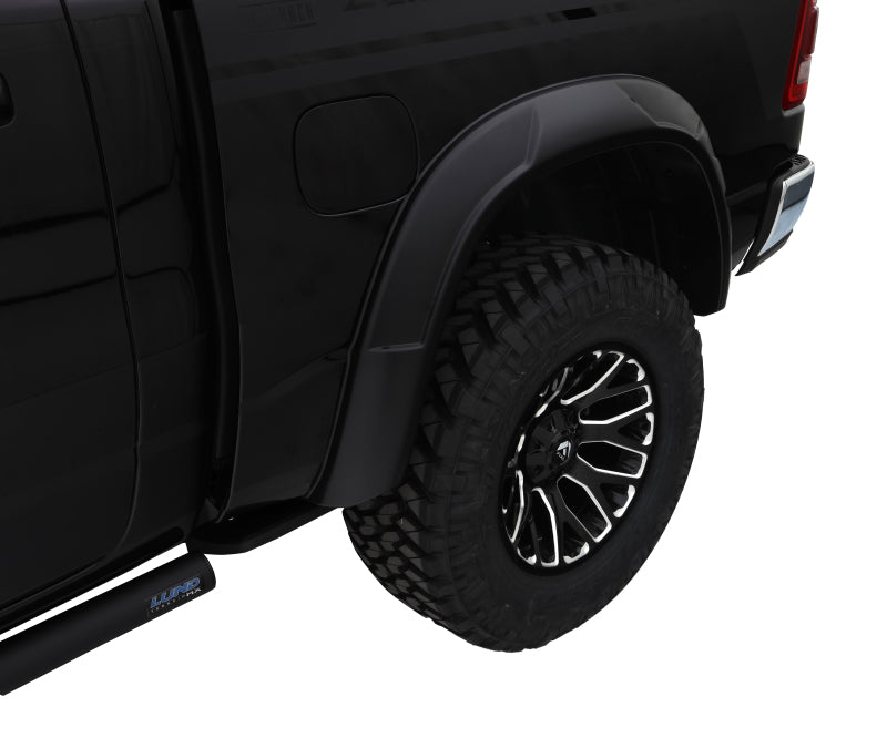 Bushwacker 19-22 Ram 1500 (Excl. Rebel/TRX) 76.3 & 67.4in Bed DRT Style Flares 4pc - Blk / Smooth