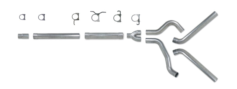 Diamond Eye KIT 4in Catback DUAL SS: 94-97 FORD 7.3L F250/F350 PWRSTROKE