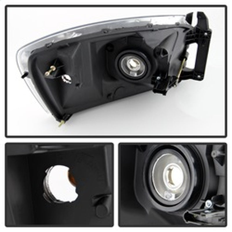 xTune Dodge Ram 1500 06-08 / Ram 2500/3500 06-09 Amber Crystal Headlights Chrome HD-JH-DR06-AM-C