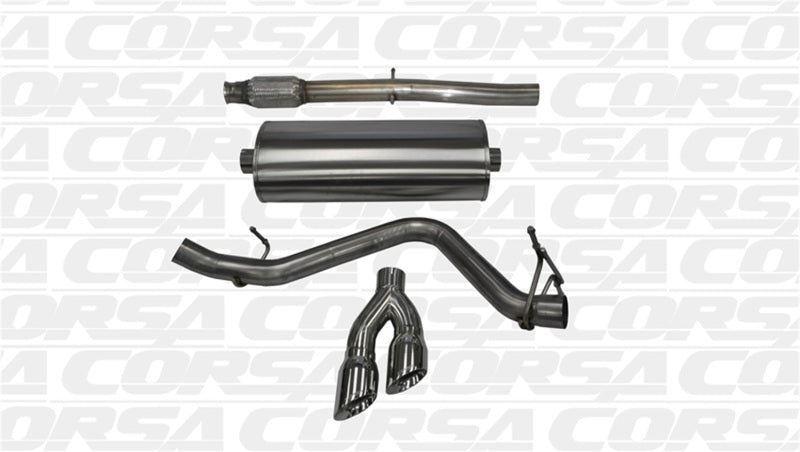 Corsa 14-19 GMC Sierra/Chevy Silv 1500 Crew Cab/Std. Bed 5.3L V8 Polished Single Side