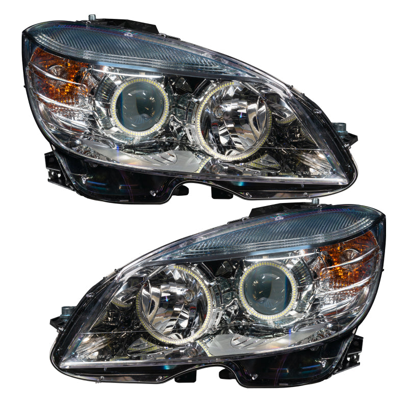 Oracle 0811 Mercedes Benz CClass PreAssembled Headlights Chrome Housing ColorSHIFT