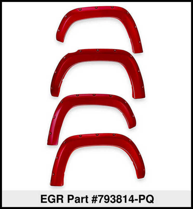 EGR 11-15 Ford Super Duty Bolt-On Look Color Match Fender Flares - Set - Race Red