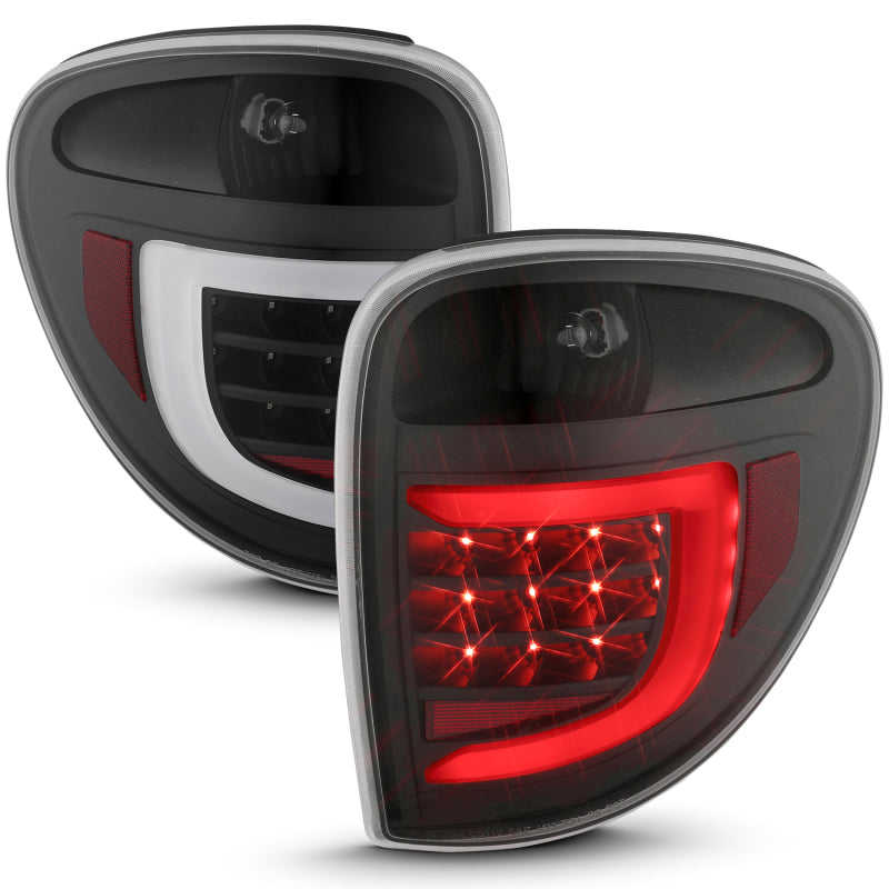 ANZO 2004-2007 Dodge Grand Caravan LED Tail Lights w/ Light Bar Black Housing Clear Lens