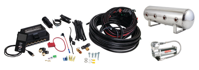 Air Lift Performance 3P (1/4 Air Line 2.5 Gal Polished Aluminum Tank VIAIR 444C Comp)