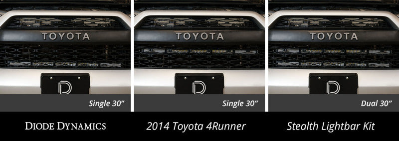 Diode Dynamics 14-19 Toyota 4Runner SS30 Dual Stealth Lightbar Kit - Amber Combo