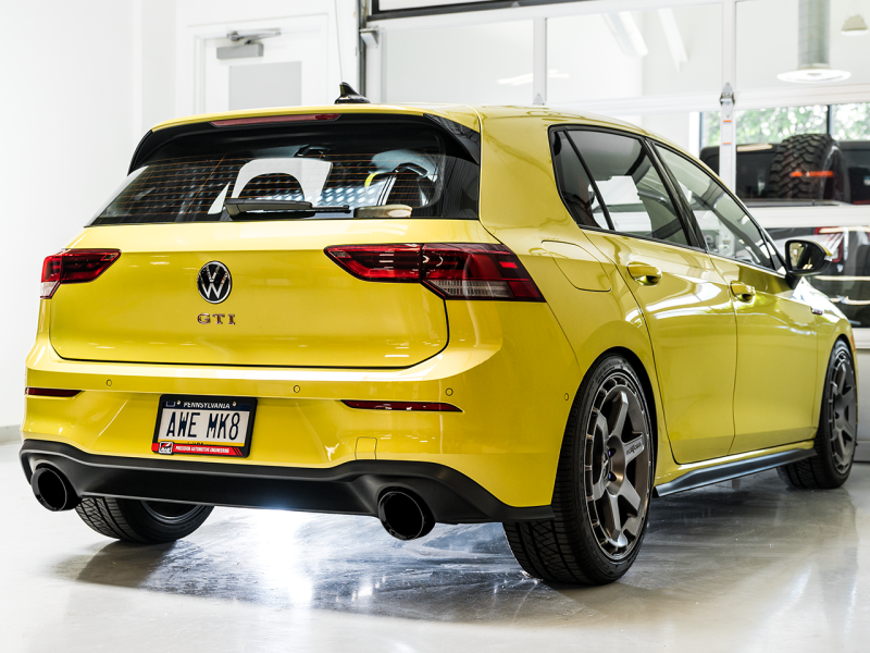 AWE 2022 VW GTI MK8 Track Edition Exhaust - Diamond Black Tips