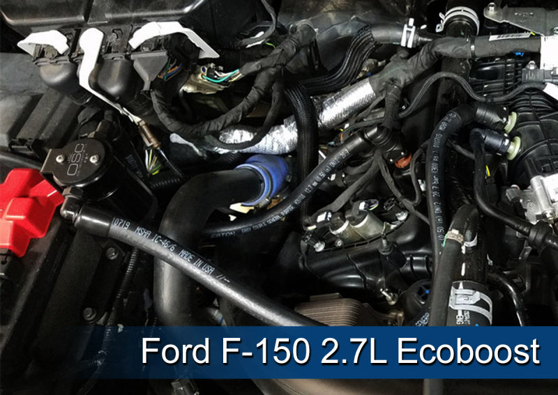 J&L 2011-2025 Ford F-150 2.7L/3.5L/5.0L Passenger Side Oil Separator 3.0 - Black Anodized