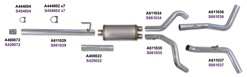 Diamond Eye KIT 3in Catback DUAL GAS AL FORD 5.4L F150 04-08