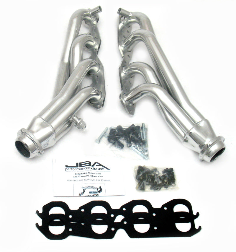 JBA 96-00 GM Truck 7.4L Vortec w/EGR & A.I.R. 1-3/4in Primary Silver Ctd Cat4Ward Header
