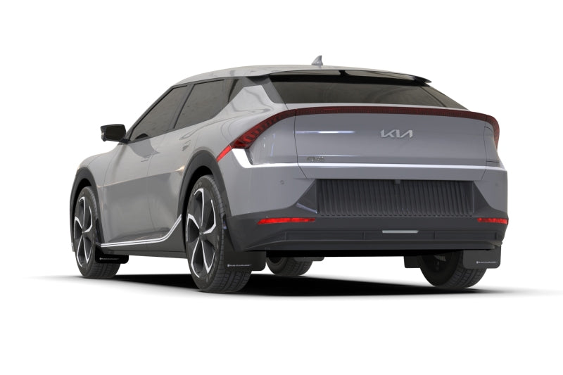 Rally Armor 22-25 Kia EV6 Black UR Mud Flap White Logo