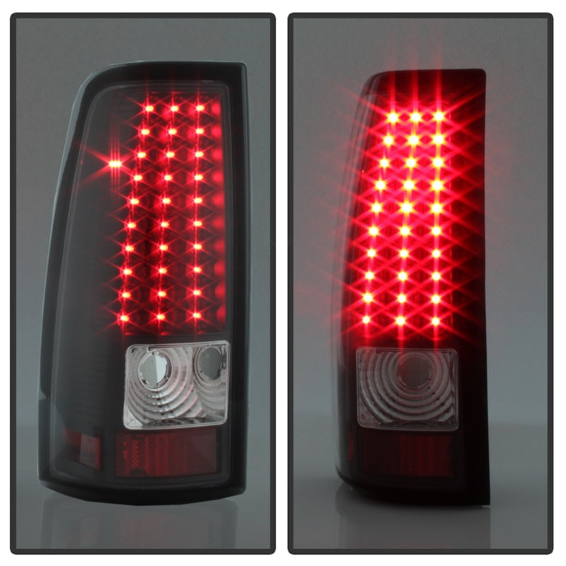 xTune Chevy Silverado 1500/2500/3500 99-02 LED Tail Lights Black ALT-ON-CS99-LED-BK