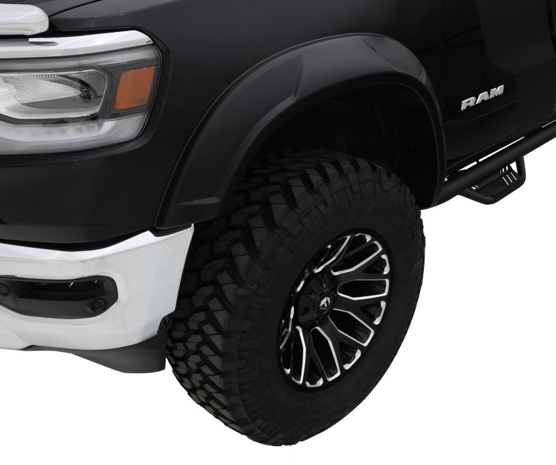 Bushwacker 19-22 Ram 1500 (Excl. Rebel/TRX) 76.3 & 67.4in Bed DRT Style Flares 4pc - Blk / Smooth