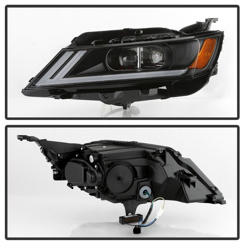 xTune 14-18 Chevy Impala (Excl Limited) DRL Halogen Projector Headlights - Blk (PRO-JH-CIM15-LB-BK)