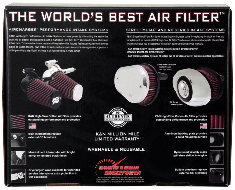K&N Filter Kit for Harley-Davidson 08-11 Dyna FXD/FXDB/FXDC/FXDL/FXDWG / Fat Bob FXDF