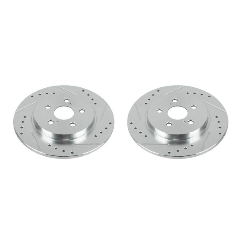 Power Stop 11-17 Lexus CT200h Rear Evolution Drilled & Slotted Rotors - Pair