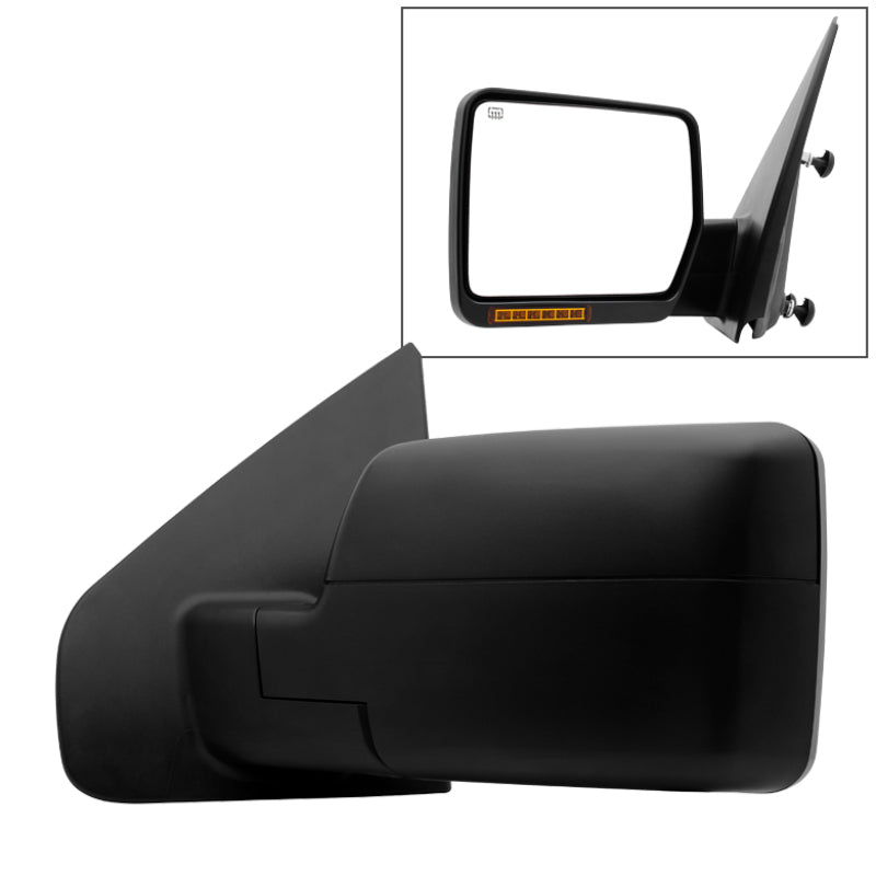 xTune Ford F150 04-06 Power Heated Amber LED Signal OE Mirror Left MIR-03348AEBH-P-L