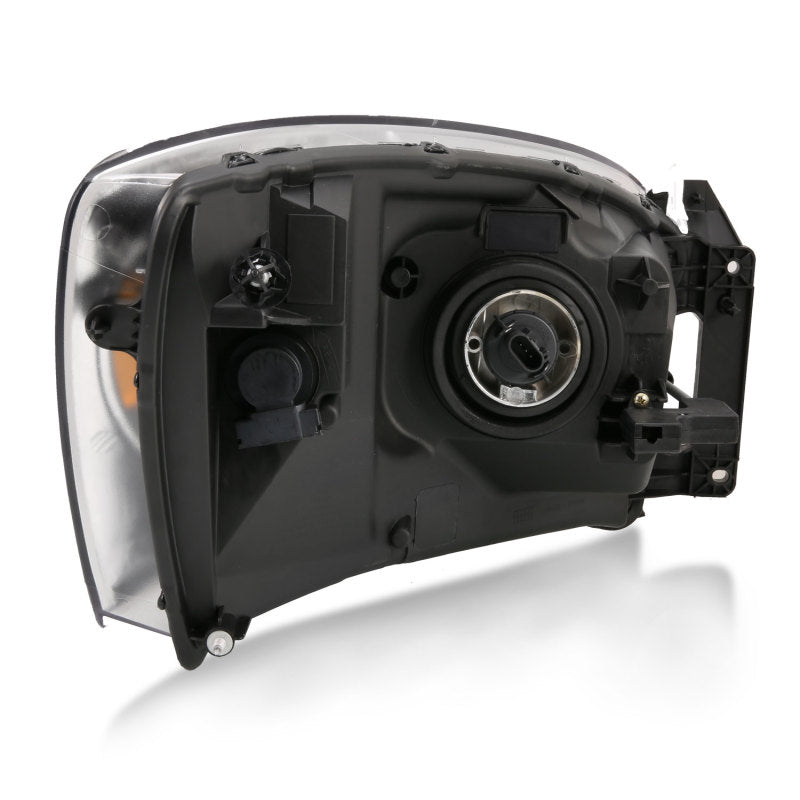 ANZO 2006-2009 Dodge Ram 1500 Crystal Headlight Black Amber
