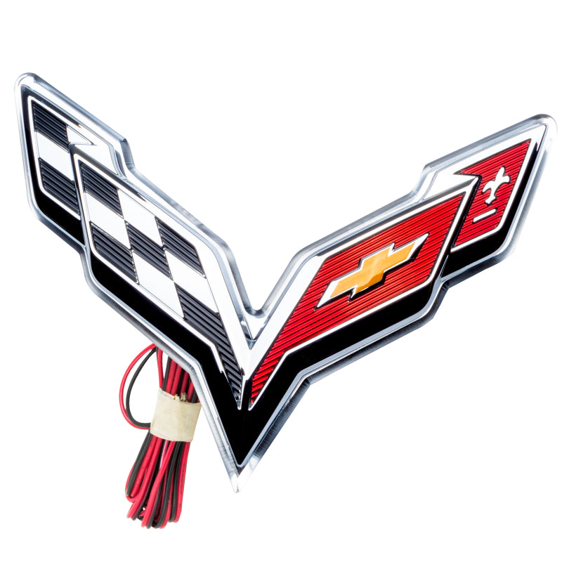 Oracle Corvette C7 Rear Illuminated Emblem - Dual Intensity - Aqua