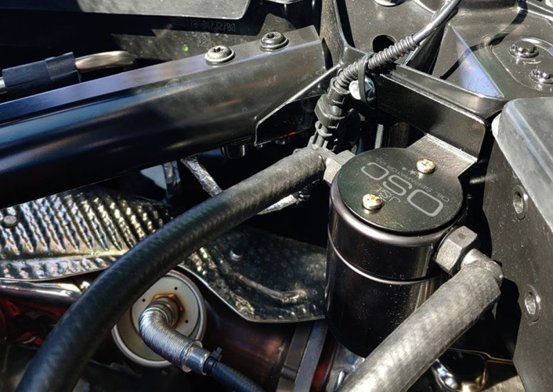 J&L 20-25 Chevrolet Corvette 6.2L LT2 Targa Top Passenger Side Oil Separator 3.0 - Black Anodize
