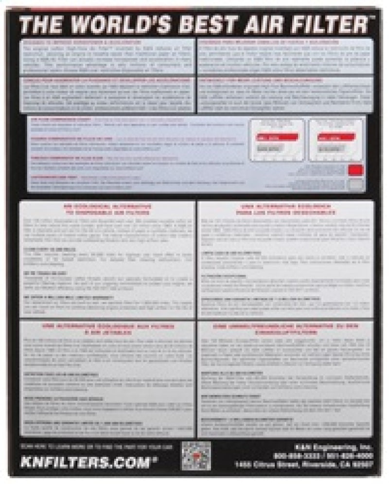 K&N 95+ Suzuki Baleno 1.6L 97 BHP Drop In Air Filter