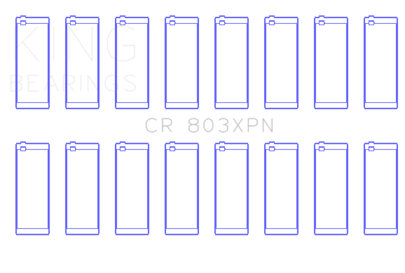 King Engine Bearings 55-67 Ford 265/283/302/327 V8 Performance Rod Bearing Set - Size STD