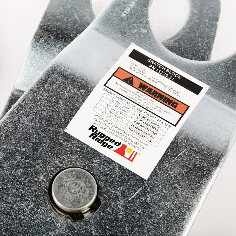 Rugged Ridge Snatch Block with Damper Kit 30000lbs