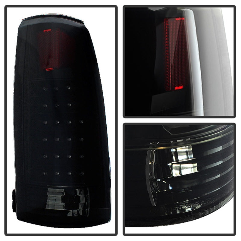 xTune Yukon Denali 99-00 LED Tail Lights Black Smoked ALT-JH-CCK88-LED-BKSM
