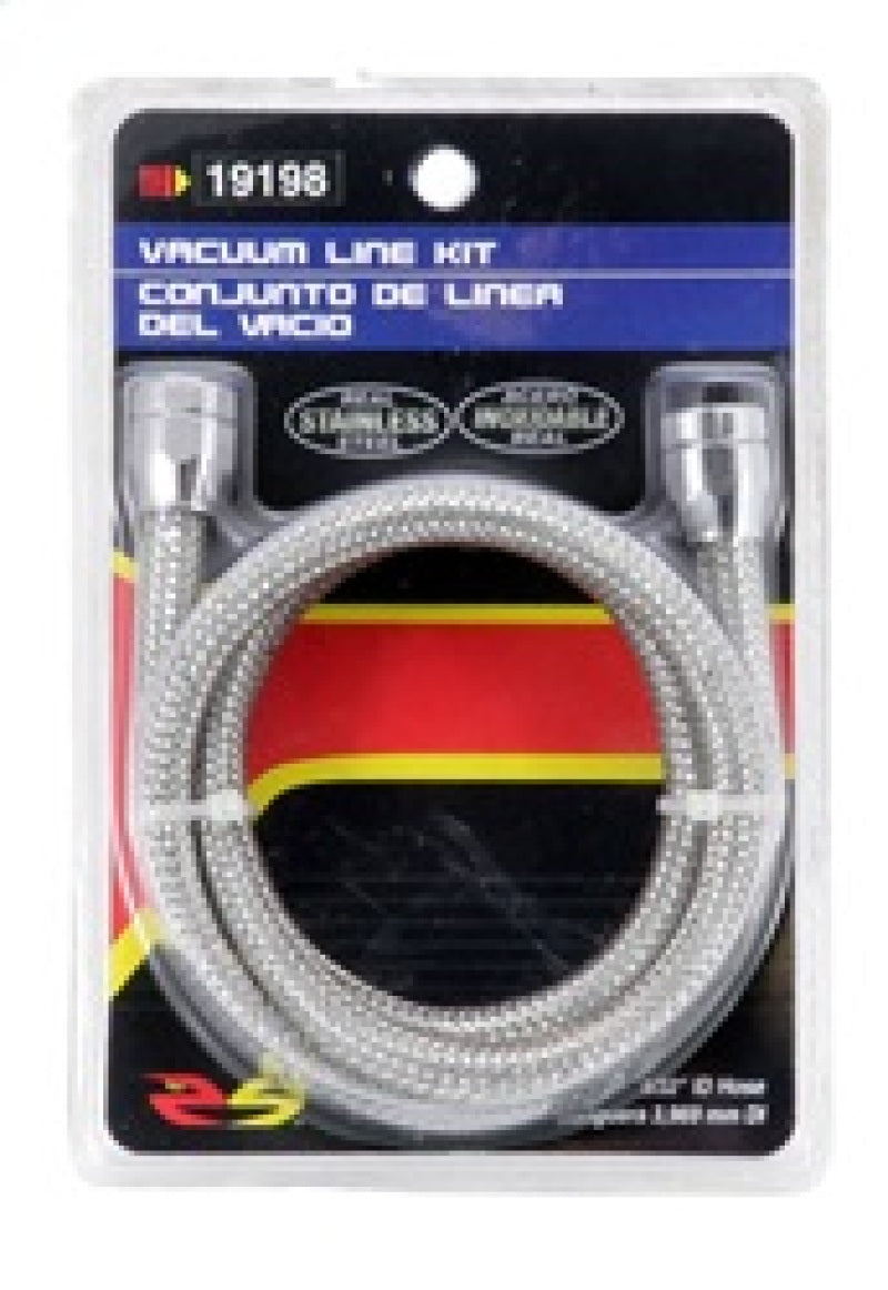 Spectre Stainless Steel Flex Vacuum Hose 5/32in. - 3ft. - Chrome