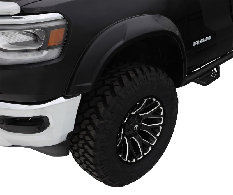 Bushwacker 19-22 Ram 1500 (Excl. Rebel/TRX) 76.3 & 67.4in Bed DRT Style Flares 4pc - Blk / Smooth