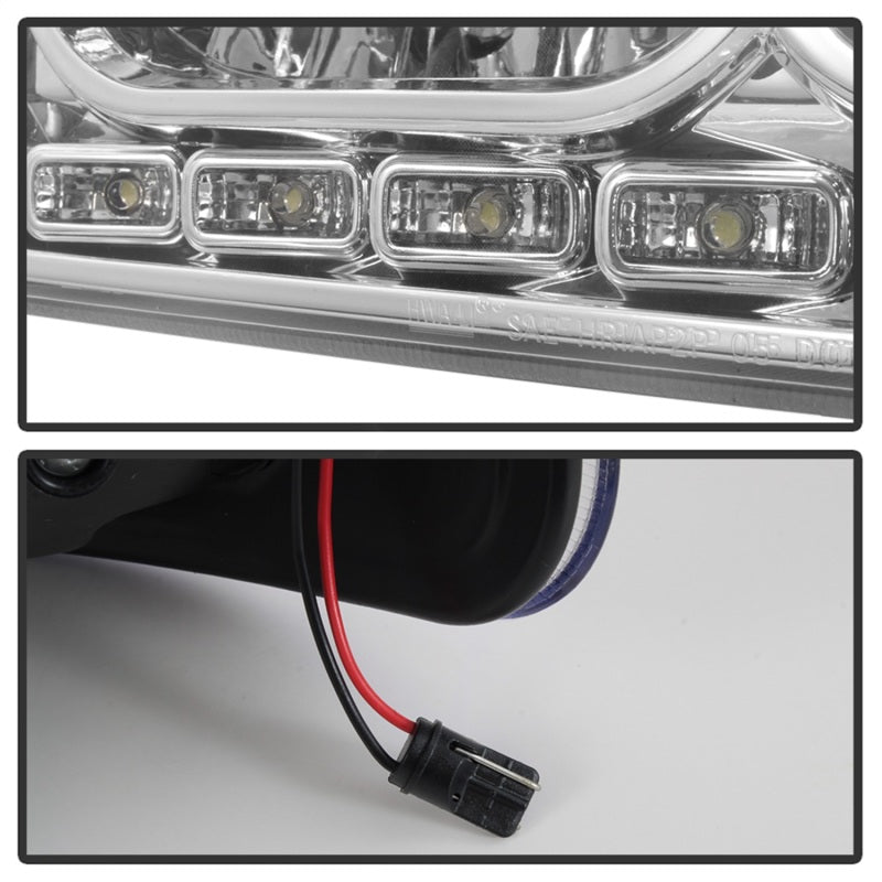xTune Dodge Charger 06-10 1Pc LED Crystal Headlights Chrome HD-ON-DCH05-1PC-LED-C
