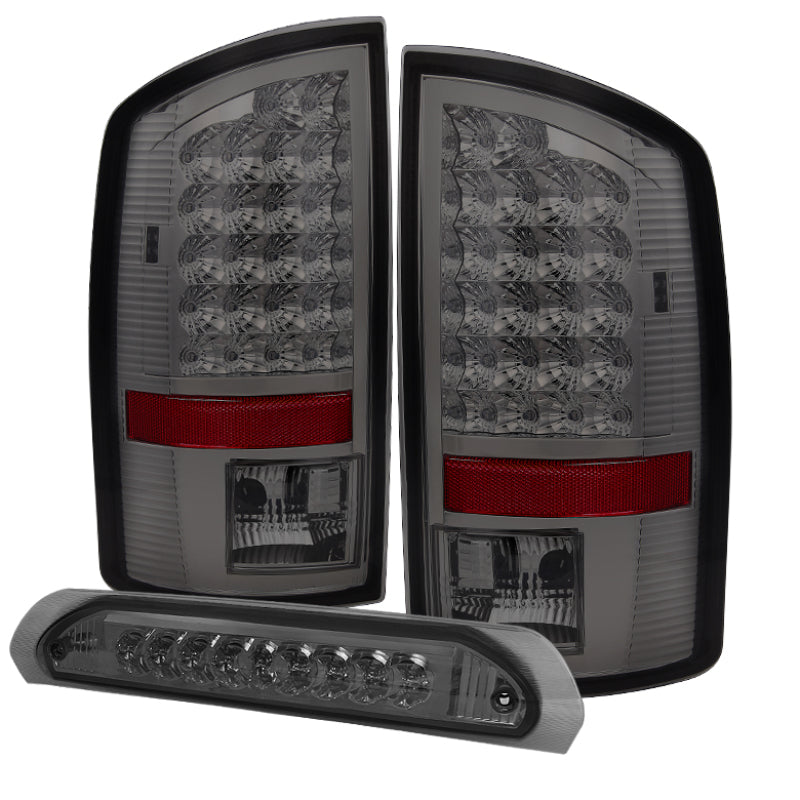 xTune Dodge Ram 02-06 1500 LED Tail Light w/ LED 3rd Brake Lamps- Smoked ALT-JH-DR02-LED-SET-SM
