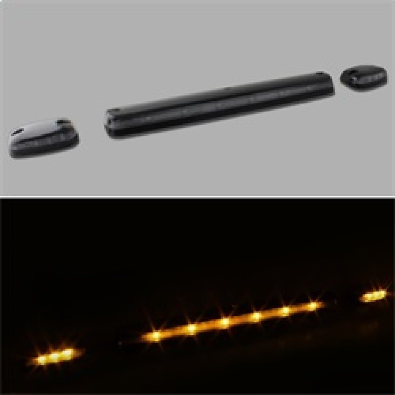 xTune Chevy Silverado 07-13 Amber LED Cab Roof Lights Clear ACC-LED-CS07-CR-C