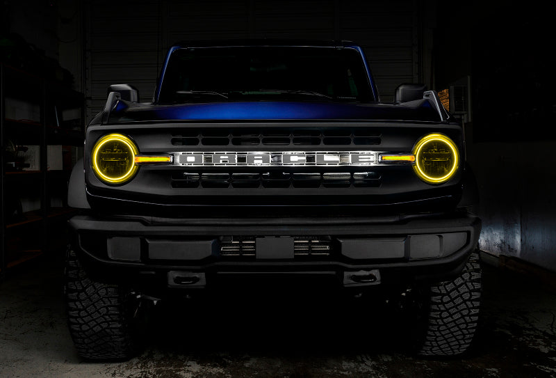 Oracle 21-22 Ford Bronco Headlight Halo Kit w/DRL Bar - Base Headlights -w/RF Controller