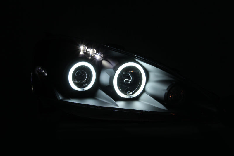ANZO 2005-2006 Acura RSX Projector Headlights w/ Halo Black