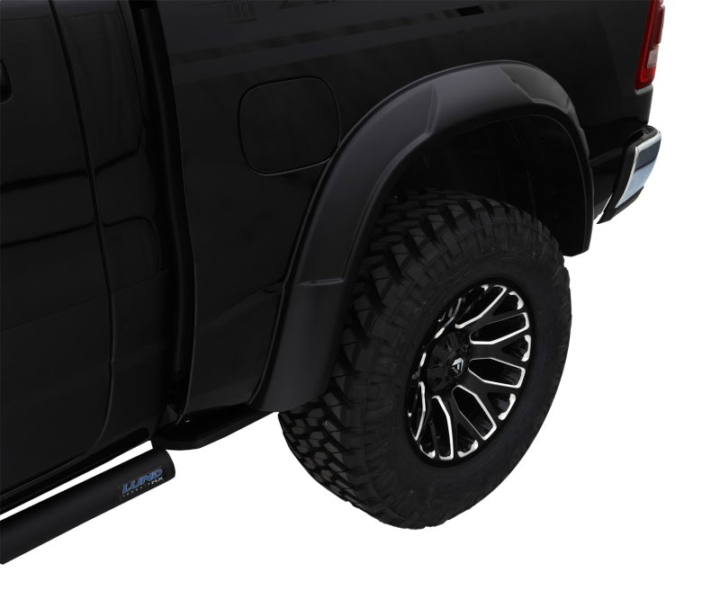 Bushwacker 19-22 Ram 1500 (Excl. Rebel/TRX) 76.3 & 67.4in Bed DRT Style Flares 4pc - Blk / Smooth