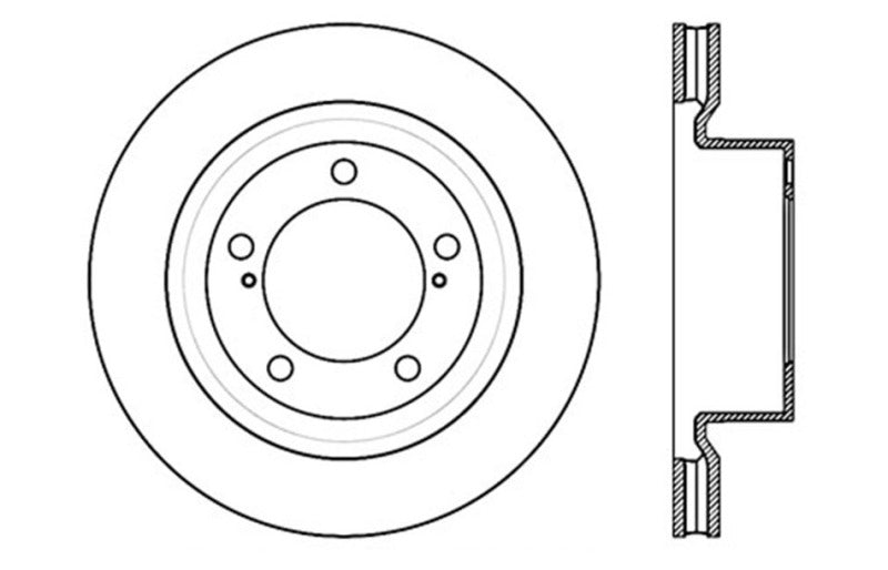 StopTech SportStop 07-19 Land Cruiser, LX570, Sequoia, Tundra Cryo Sport Drilled Rotor, Right Front