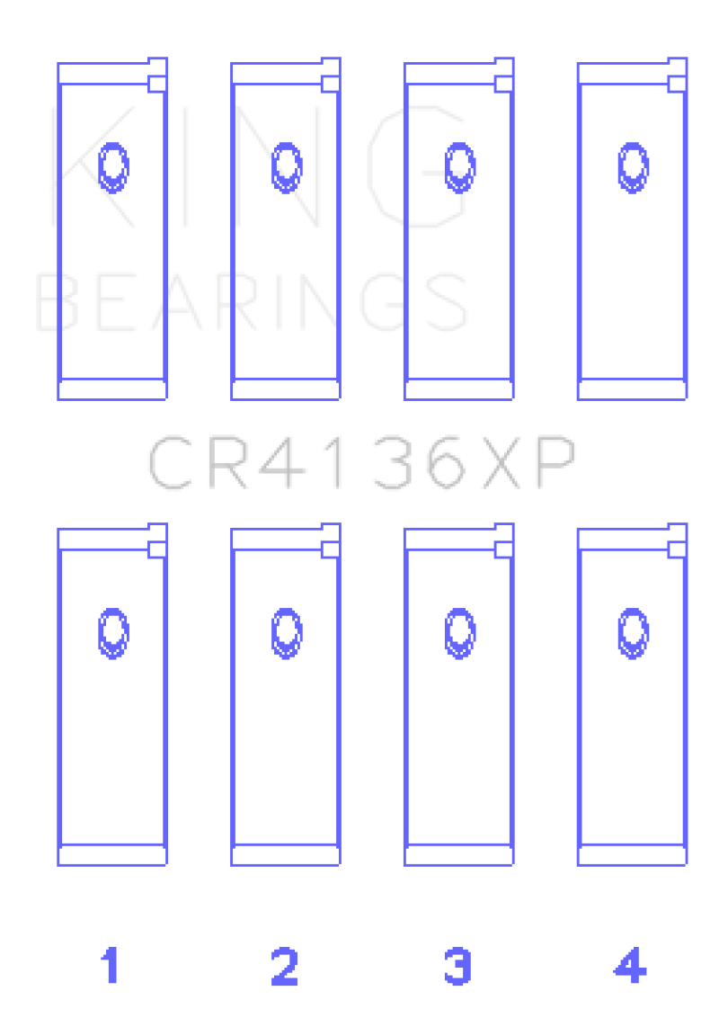 King Engine Bearings Nissan SR20DE/DET RWD (2.0L) (Size .026) Connecting Rod Bearing Set