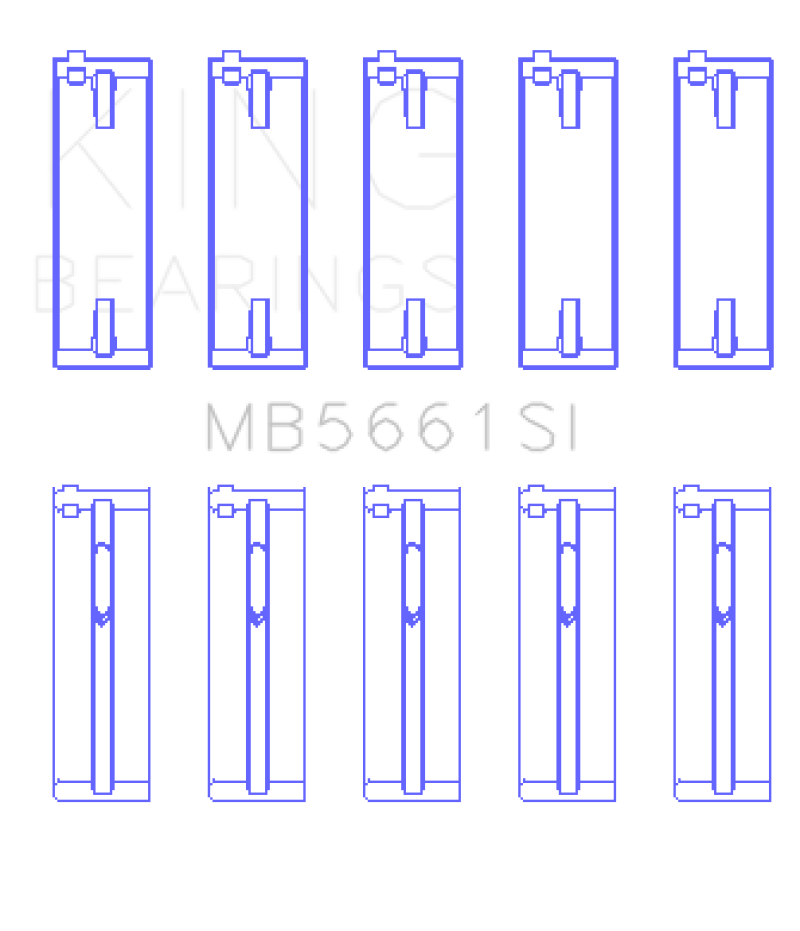 King Audi / Volkswagen ADZ/AWT/APK 1.6/1.8/2.0L Crankshaft Main Bearing Set (Set of 5) (Size 0.25)
